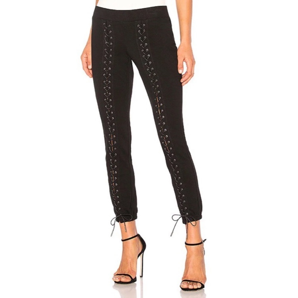 Pam & Gela lace up corset sweatpant jogger
